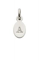 KA Oval Letter A, Sterling Silver